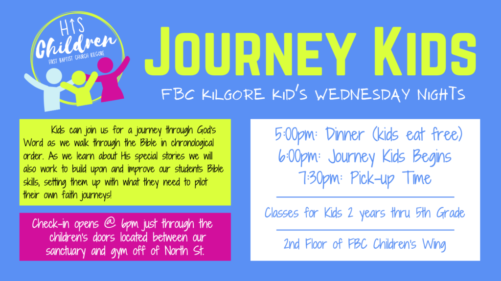 FBC Kilgore Kid's Wednesday Nights
